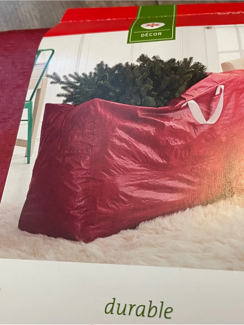 Durable Christmas Tree Red Storage Bag